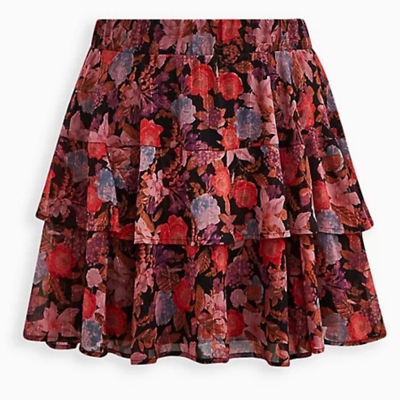 Torrid MINI CRINKLE LUREX TIERED SKIRT - Picture 4 of 5